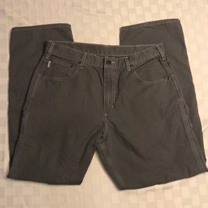 Carhartt Carpenter Pants Gray Loose Fit 36WX32L